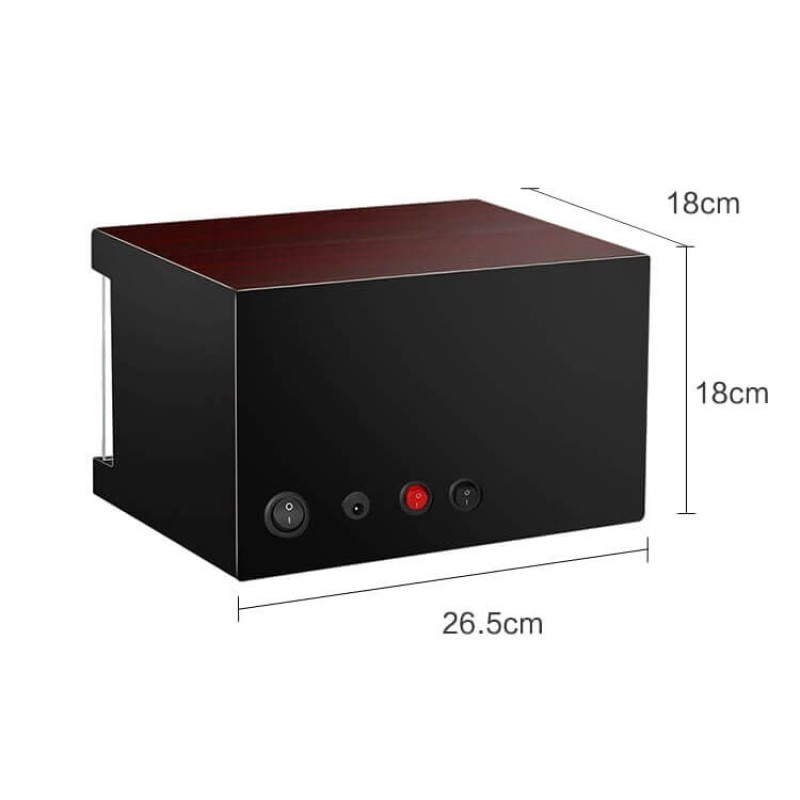 Adjustable Vertical Wooden Dual Automatic Watch Winder Black interior Adjustable Vertical Wooden Dual Automatic Watch Winder Black interior