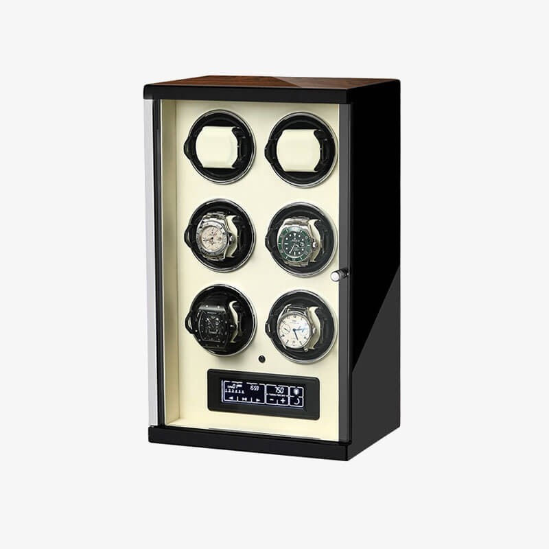 Touch Control 6 Watch Winder in Beige Interior Touch Control 6 Watch Winder in Beige Interior