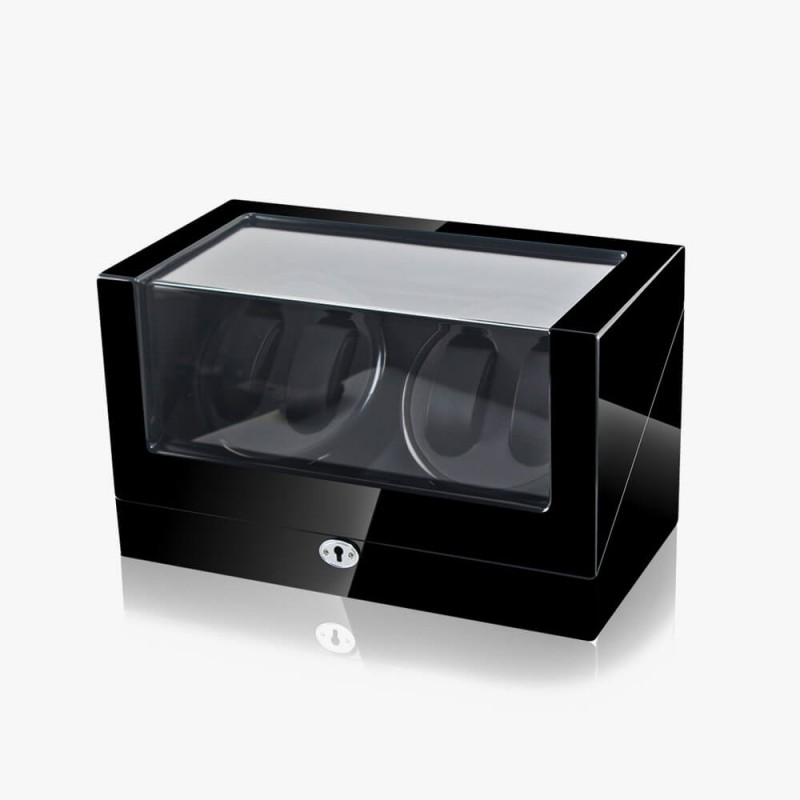 Best Wooden 4 Watch Winding Box in Black Colour Best Wooden 4 Watch Winding Box in Black Colour