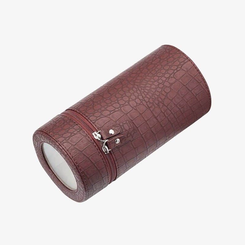 Travel Watch Winder in Brown Leather Travel Watch Winder in Brown Leather