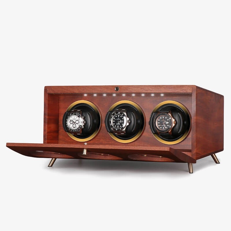 Solid Wood Automatic Triple Watch Winder Box Solid Wood Automatic Triple Watch Winder Box