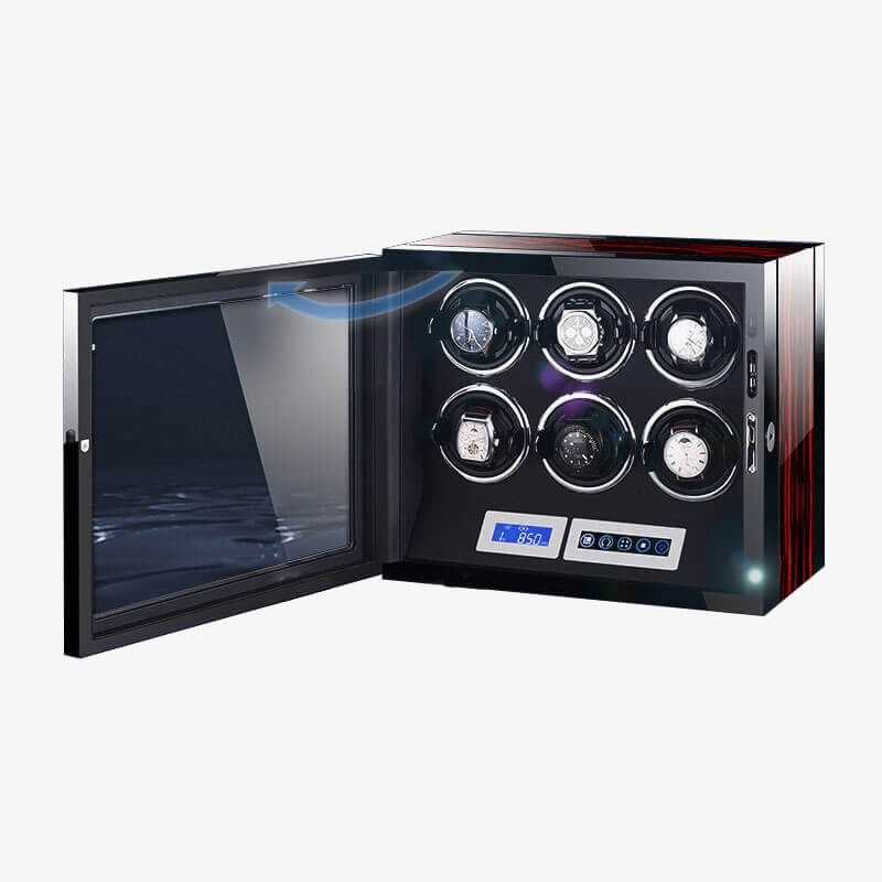 Hot 6 Watch Winder with LCD Touch Screen with Rosewood shell Hot 6 Watch Winder with LCD Touch Screen with Rosewood shell