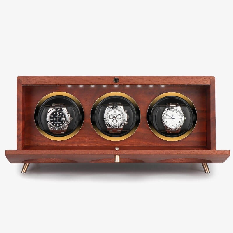 Solid Wood Automatic Triple Watch Winder Box Solid Wood Automatic Triple Watch Winder Box