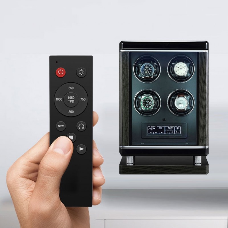 Premium Automatic 4 Watch Winder Box with LCD Touch Screen Premium Automatic 4 Watch Winder Box with LCD Touch Screen