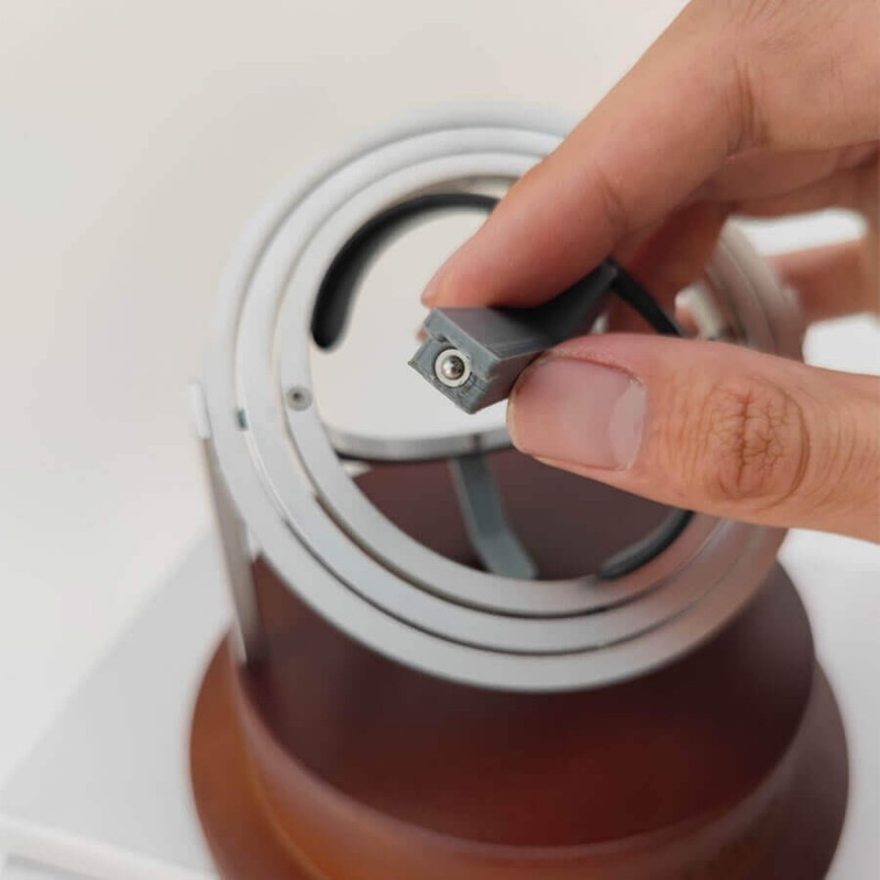 Wooden Gyroscope Watch Winder Box - Silver Wooden Gyroscope Watch Winder Box - Silver