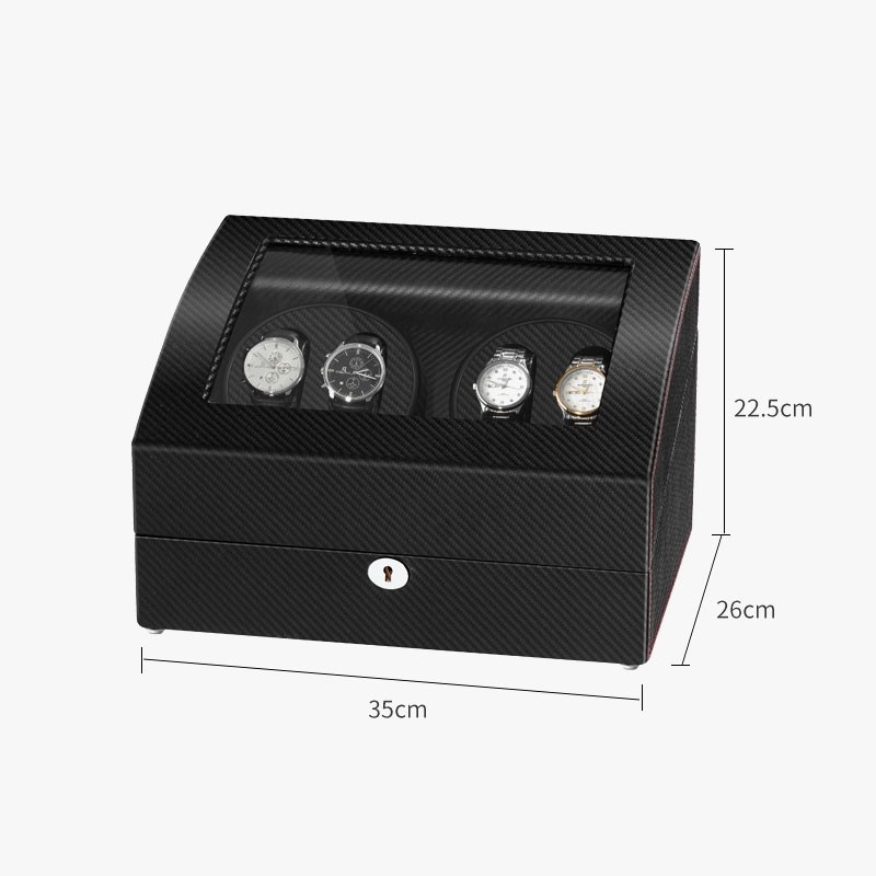 Carbon Fiber 4 Watch Winder Box With 6 Watch Storages Carbon Fiber 4 Watch Winder Box With 6 Watch Storages