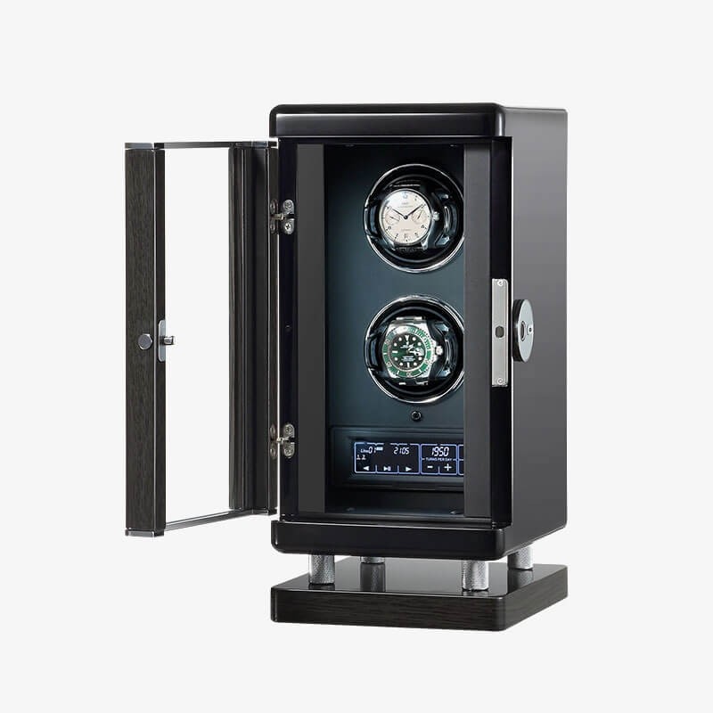 Double Watch Winder with LCD Touch Screen and Fingerprint Double Watch Winder with LCD Touch Screen and Fingerprint