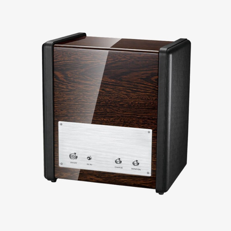 Double Watch Winder in Walnut Wood with Piano Lacquer Double Watch Winder in Walnut Wood with Piano Lacquer