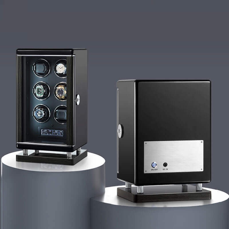 Best Design Wooden Automatic 6 Watch Winder Box with LCD Touch Screen Best Design Wooden Automatic 6 Watch Winder Box with LCD Touch Screen