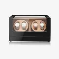 4 Watch Winder With Adjustable Watch Pillow in Almond Leather Interior