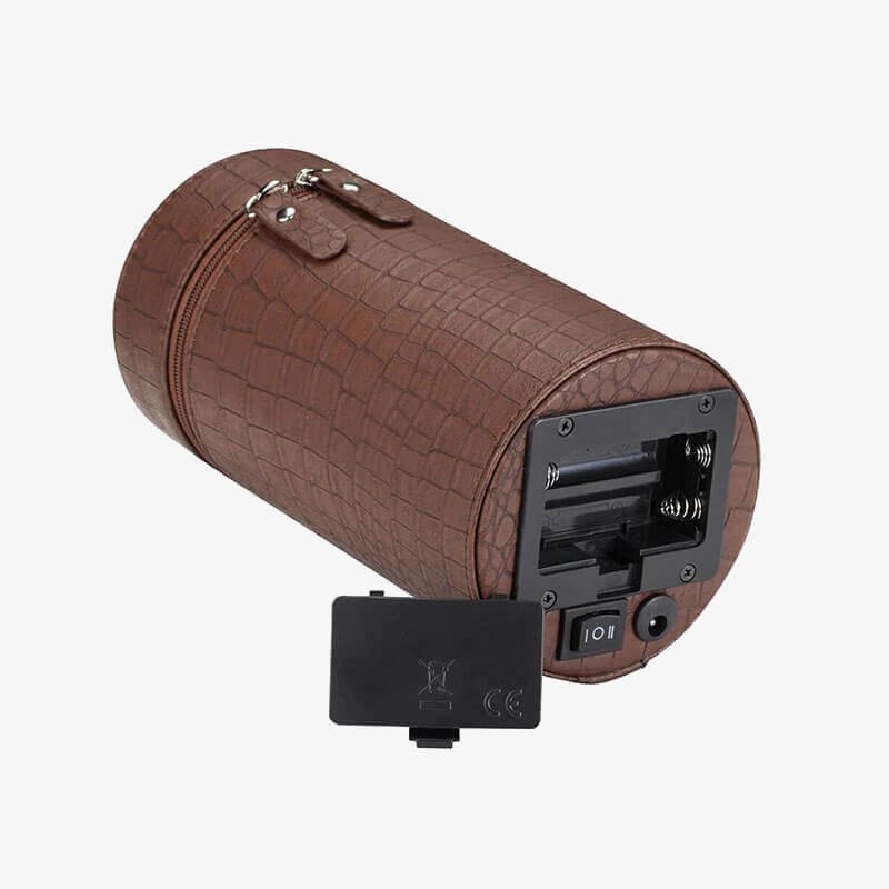 Travel Watch Winder in Brown Leather Travel Watch Winder in Brown Leather