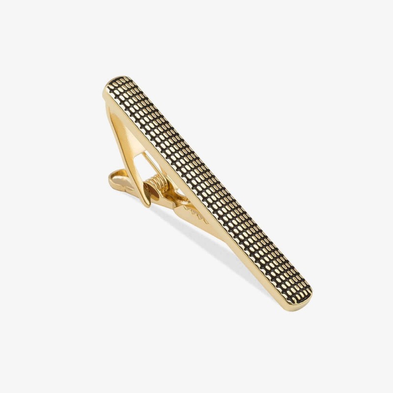 Vintage Checker Dense Golden Men’s Tie Clip Vintage Checker Dense Golden Men’s Tie Clip