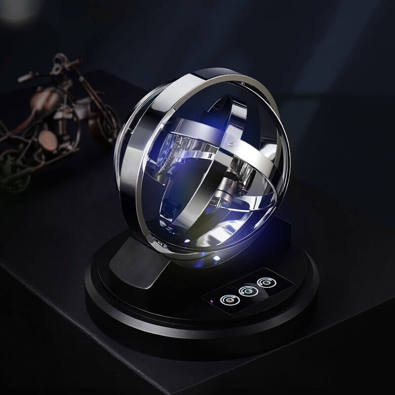 New launch orbit gyro watch winder Silver