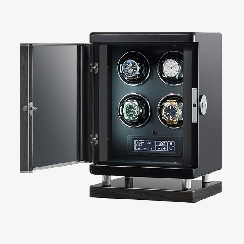 Premium Automatic 4 Watch Winder Box with LCD Touch Screen Premium Automatic 4 Watch Winder Box with LCD Touch Screen
