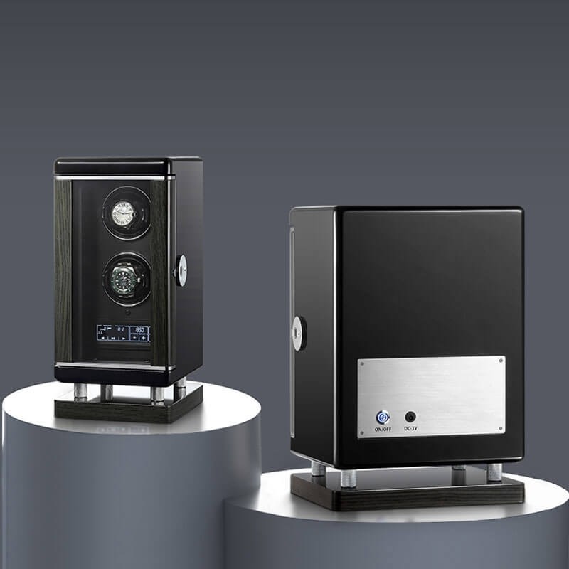 Double Watch Winder with LCD Touch Screen and Fingerprint Double Watch Winder with LCD Touch Screen and Fingerprint