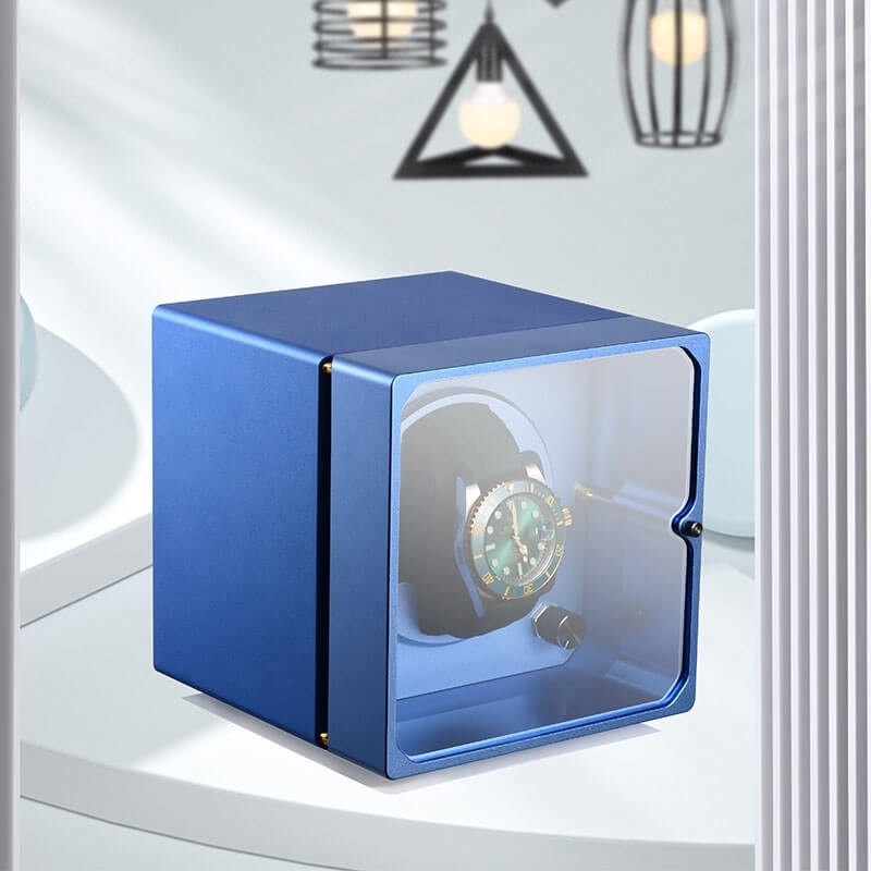 Single Watch Winder - Aviation aluminum Blue Single Watch Winder - Aviation aluminum Blue