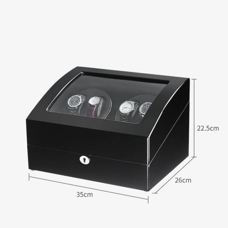Rolex 4 Watch Winder Box for 10 Automatic Watches - Black Rolex 4 Watch Winder Box for 10 Automatic Watches - Black