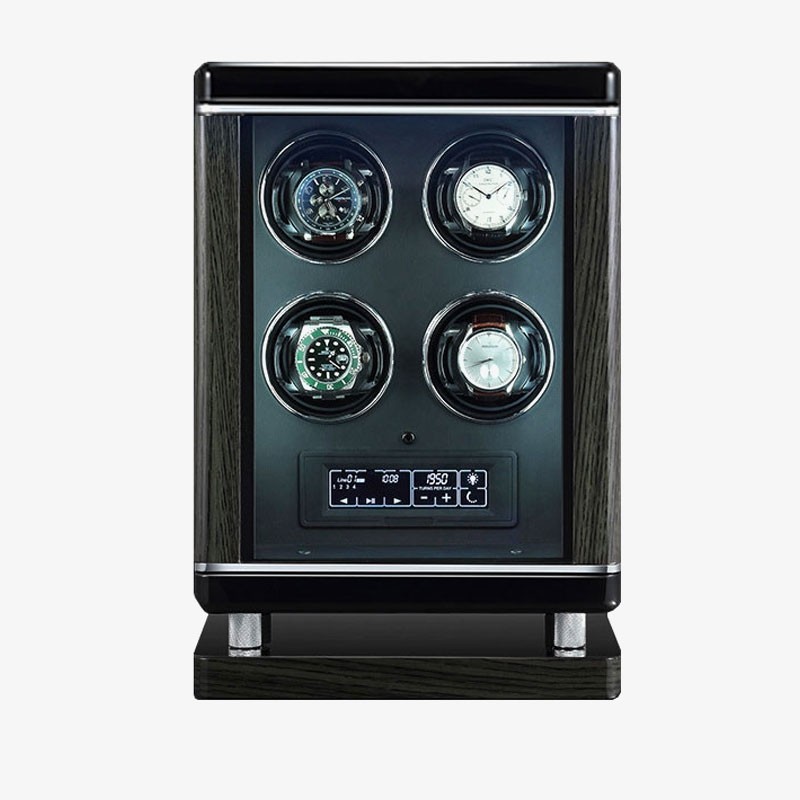 Premium Automatic 4 Watch Winder Box with LCD Touch Screen Premium Automatic 4 Watch Winder Box with LCD Touch Screen